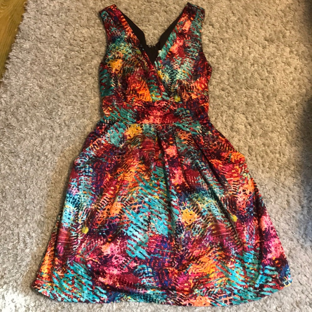 Adorable multicolor tea dress by Dressbarn
